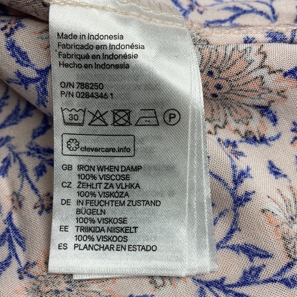 H&M Summer Dress Sz 6 Floral Pink Hi-Low - Picture 5 of 5